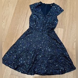 Bedo blue sequin dress. Worn once
